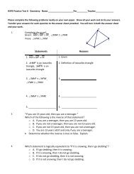 Geometry EOC Practice Test A - SWIFT Classroom