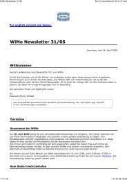 WiMo Newsletter 31/06