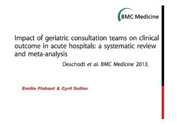 Dr Sellier /Flahaut : Impact EMG en médecine aiguë ... - PIRG