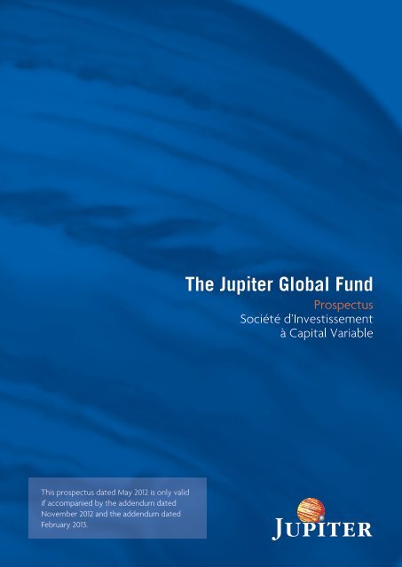 Global Fund Prospectus - Jupiter Asset Management