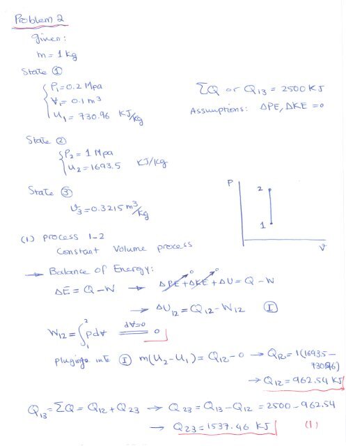 Thermodynamics (ES 340) Quiz 1 May 24, 2005 Name: (1 Hour)