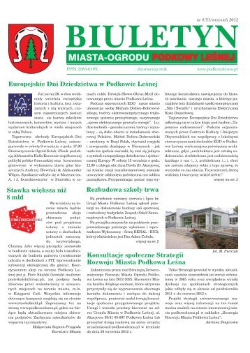 Numer 4/51, wrzesień 2012 r - Podkowa Leśna, Urząd Miasta
