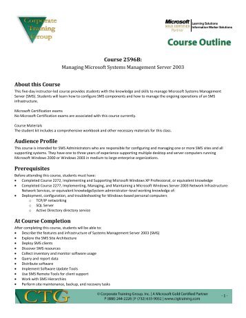 New CTG Course Outline Template