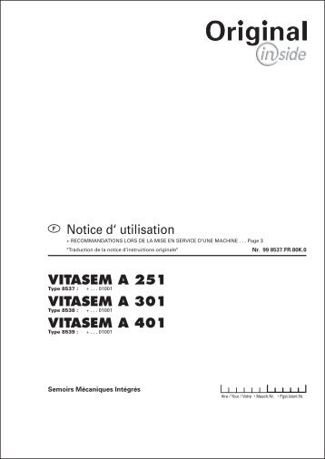 .OTICE VITASEM A 251 VITASEM A 301 VITASEM A 401 - HE-VA