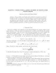 ELLIPTIC CURVES WITH A GIVEN NUMBER OF POINTS OVER ...