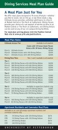 Dining Services Meal Plan Insert - Panther Central