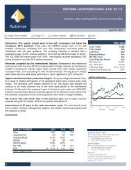 GENOMMA LAB INTERNACIONAL SAB DE CV Mexico's ... - Actinver