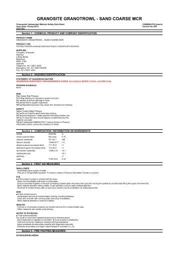 MSDS - Wattyl