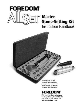 AllSet Stone Setting Manual - Foredom