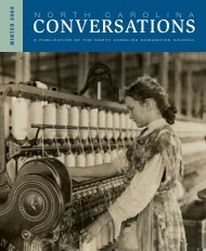 CONVERSATIONS - North Carolina Humanities Council