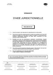 Demande d'aide Juridictionnelle