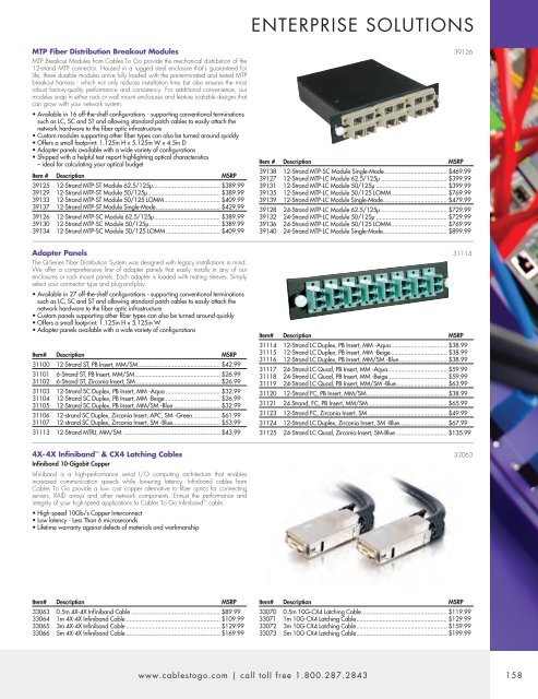 ENTERPRISE SOLUTIONS - Cables To Go