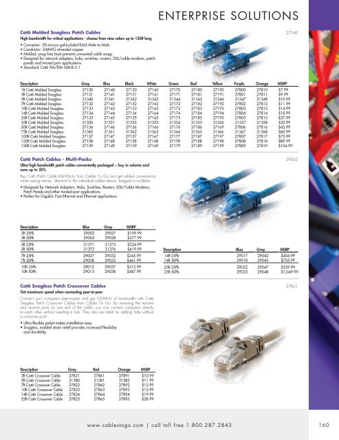 ENTERPRISE SOLUTIONS - Cables To Go