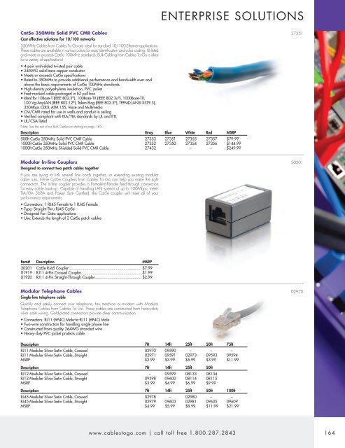 ENTERPRISE SOLUTIONS - Cables To Go