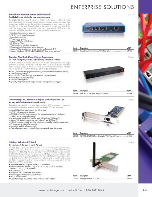 ENTERPRISE SOLUTIONS - Cables To Go
