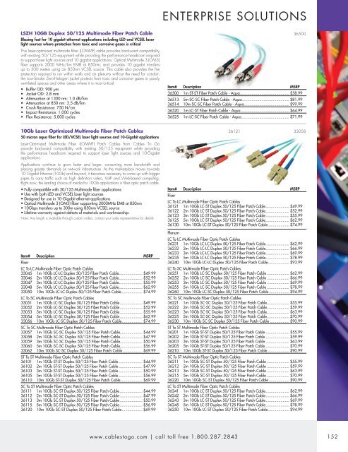 ENTERPRISE SOLUTIONS - Cables To Go