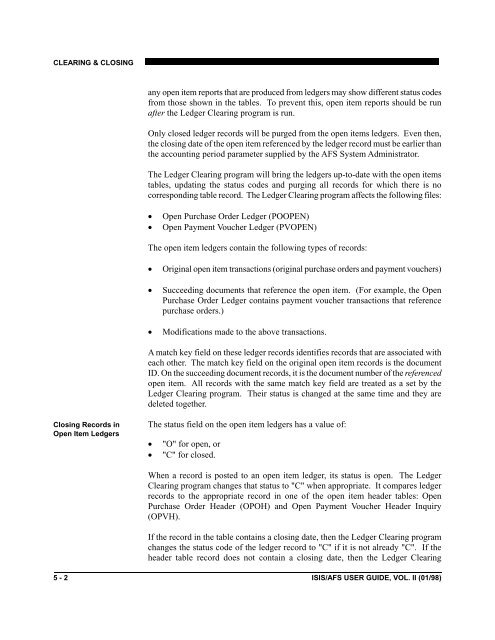 Chapter 5 - Accounting Period Clearing & Closing