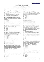 Giochi della Chimica 2001 Fase nazionale ... - PianetaChimica