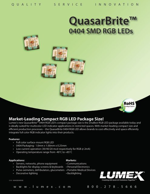 QuasarBrite 0404 RGB LED - Lumex
