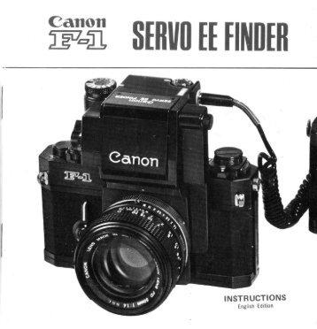 1974 Canon F-1 Servo EE Finder - James K Beard