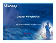Integrating with Unanet - Unanet Technologies