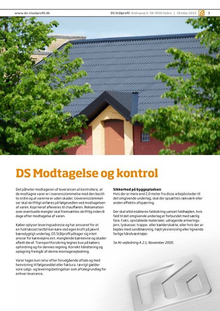 Montagevejledning - DS StÃ¥lprofil