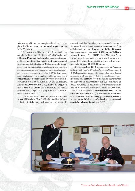 AttivitÃ  operativa 2010 - Carabinieri