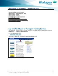 Worldspan by Travelport Training Services - Global Learning Center