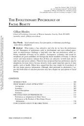 the evolutionary psychology of facial beauty - University of British ...