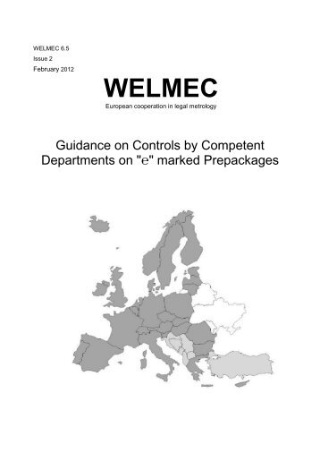 Guidance on Controls by Competent Department's on - WELMEC