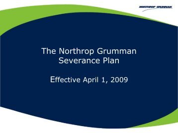 The Northrop Grumman Severance Plan - Benefits Online
