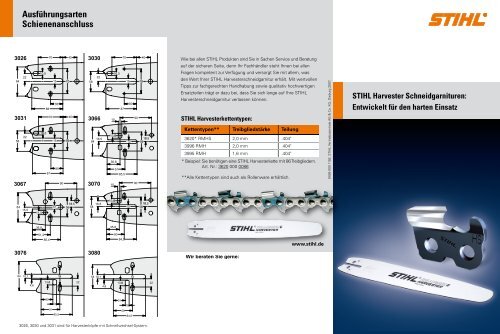 Flyer STIHL Harvester Schneidgarnituren