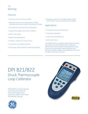 DPI 821 822 Thermocouple Loop Calibrator - Thermo Fisher