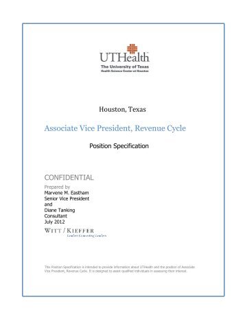 Associate Vice President, Revenue Cycle - Witt/Kieffer