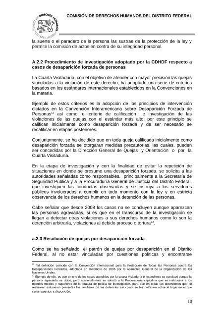 Informe para el Grupo de Trabajo Sobre Desaparición Forzada e ...