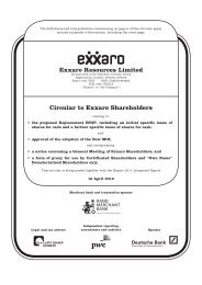 Circular to Exxaro Shareholders