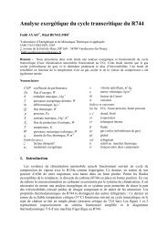 Analyse exergÃƒÂ©tique du cycle transcritique du R744