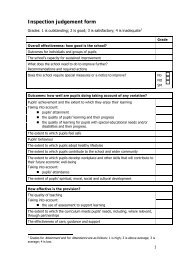 Inspection judgement form