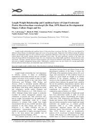 Length Weight Relationship and Condition Factor of Giant ...