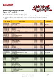 Liste des Cartes LimitÃƒÂ©es et Interdites ÃƒÂ  partir du 1 mars ... - Yu-Gi-Oh!