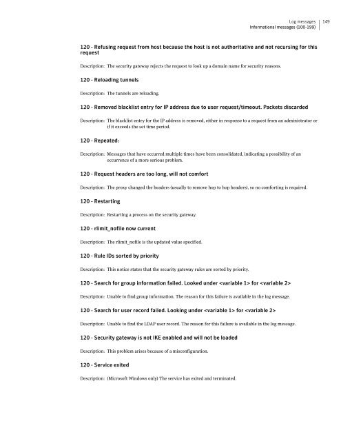 Symantecâ¢ Security Gateways Reference Guide - Sawmill