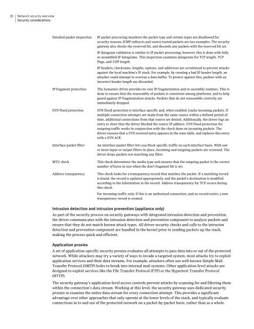 Symantecâ¢ Security Gateways Reference Guide - Sawmill