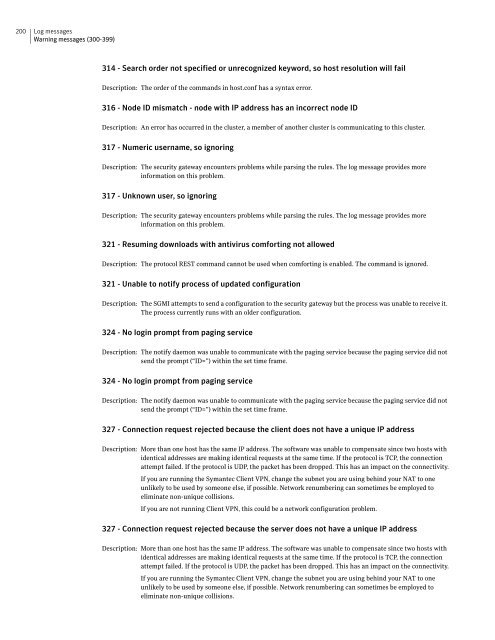 Symantecâ¢ Security Gateways Reference Guide - Sawmill