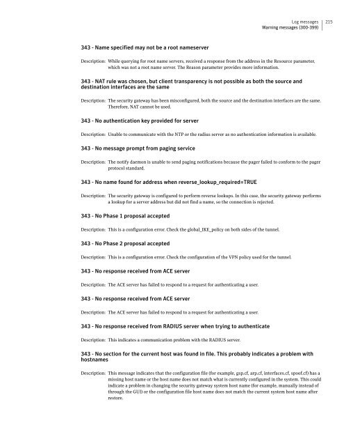 Symantecâ¢ Security Gateways Reference Guide - Sawmill