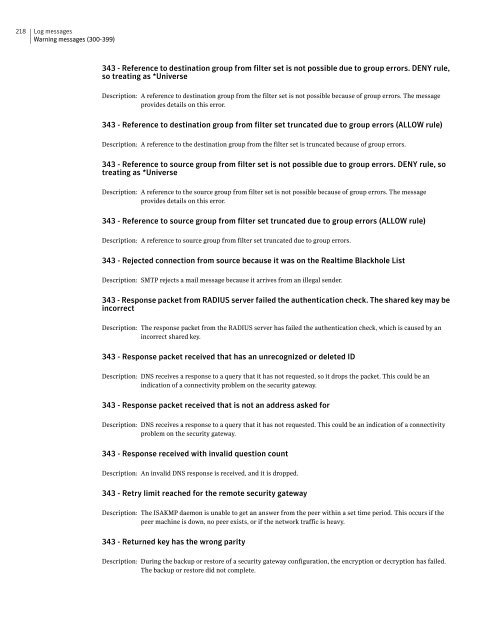 Symantecâ¢ Security Gateways Reference Guide - Sawmill