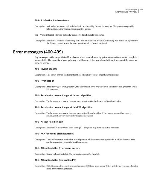 Symantecâ¢ Security Gateways Reference Guide - Sawmill