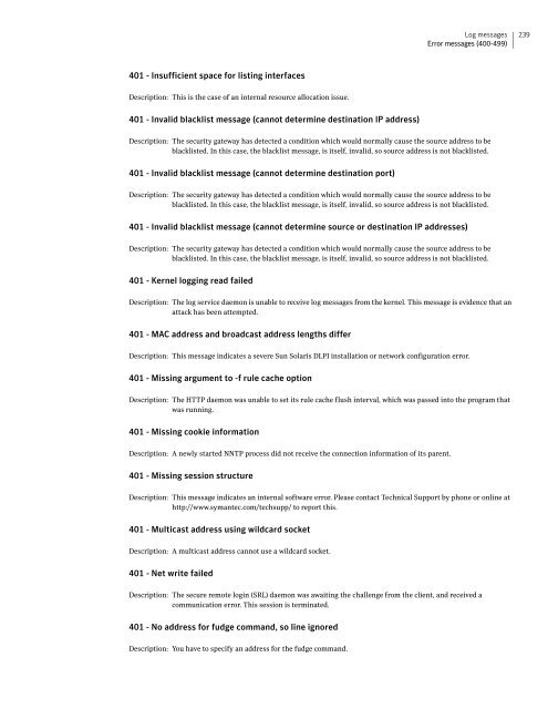 Symantecâ¢ Security Gateways Reference Guide - Sawmill