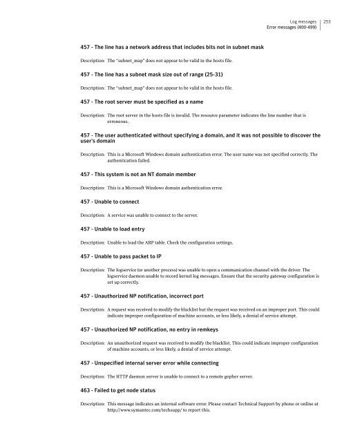 Symantecâ¢ Security Gateways Reference Guide - Sawmill