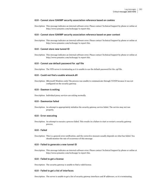 Symantecâ¢ Security Gateways Reference Guide - Sawmill