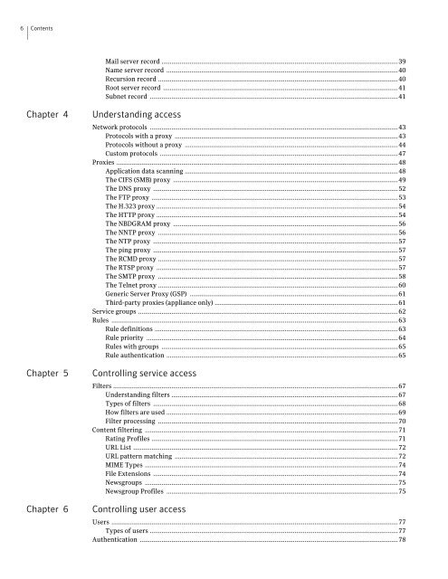 Symantecâ¢ Security Gateways Reference Guide - Sawmill